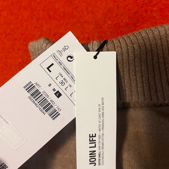 Zara light camel soft sleeveless top and flare pants coordinated set NWT - Picture 4 of 6
